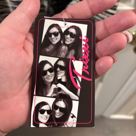 Three Pink Hearts Trixxi Black/White Long Sleeve Bodycon Lace Sweater Dress ~ S - Picture 5 of 9